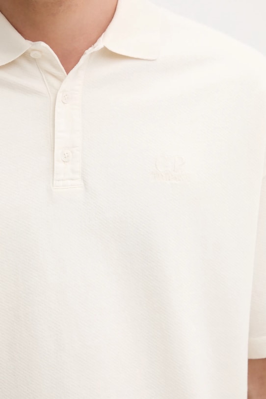 Bavlnené polo tričko C.P. Company 18CMPL320A110396G béžová