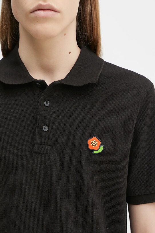 Kenzo cotton polo shirt Pop black FF55PO5424PU.99J