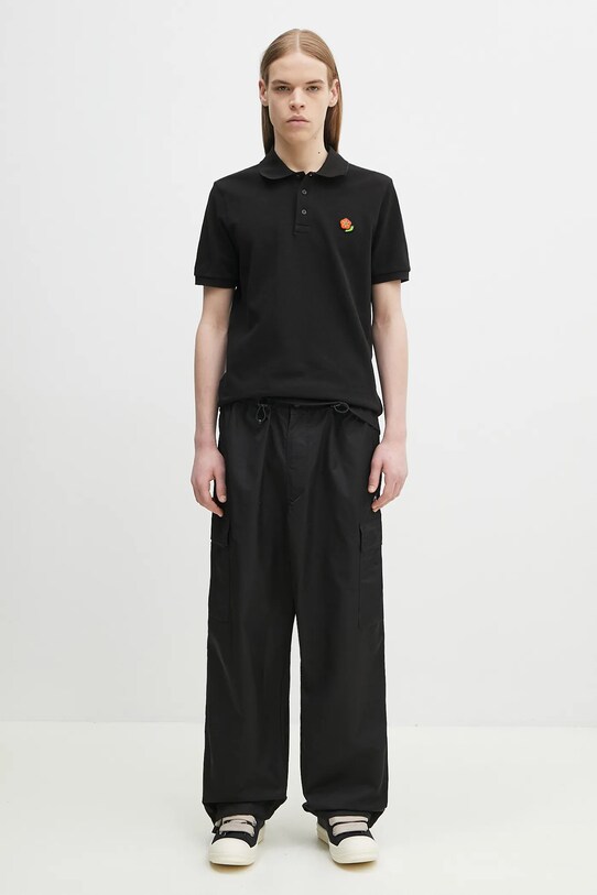 Kenzo cotton polo shirt Pop FF55PO5424PU.99J black