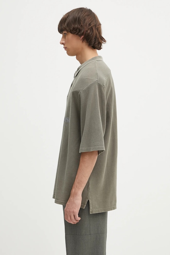 Martine Rose polo din bumbac Padded 654JE02411L verde SS25