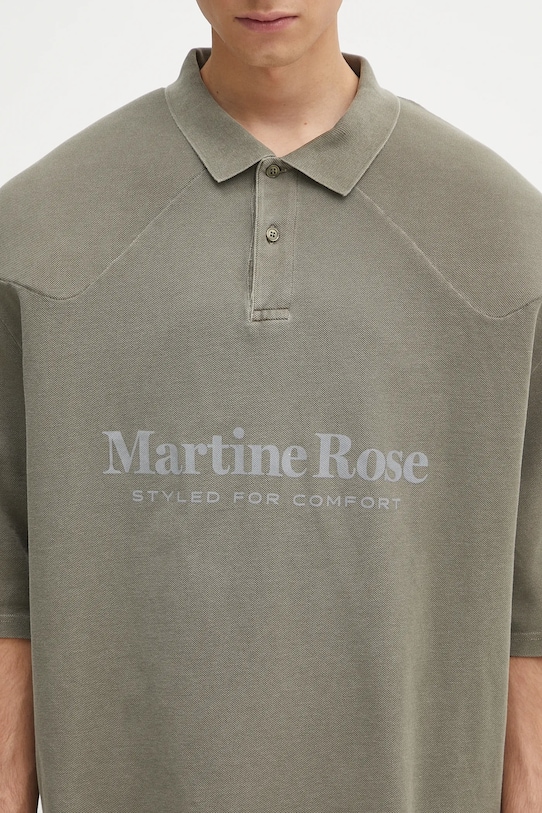 Martine Rose polo din bumbac Padded verde 654JE02411L