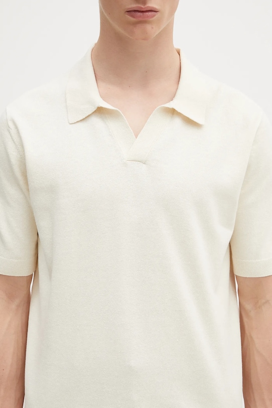 Norse Projects polo in lino Leif Cotton Linen Polo beige N45.0502.0219