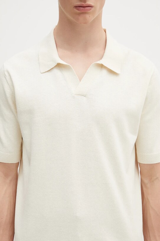 Norse Projects polo in lino Leif Cotton Linen Polo beige N45.0502.0219