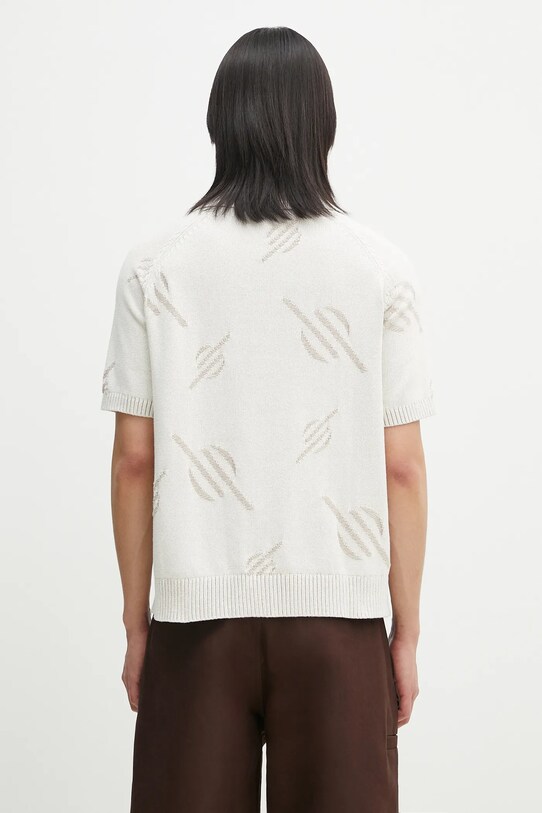 Odzież Daily Paper polo bawełniane Monogram Polo Knit 2511033 beżowy