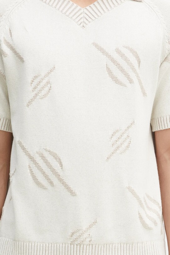 Daily Paper polo bawełniane Monogram Polo Knit beżowy 2511033