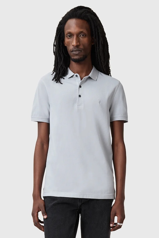 Bombažen polo AllSaints REFORM 2-pack M076PB zelena SS25