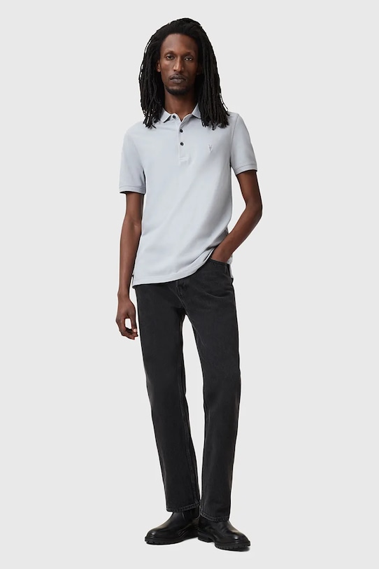 Bombažen polo AllSaints REFORM 2-pack M076PB zelena