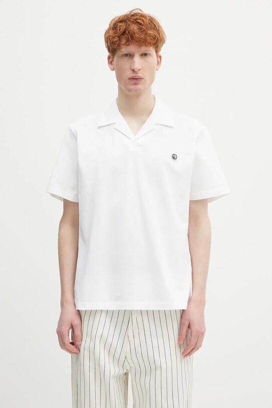Bavlnené polo tričko AMBUSH Polo Shirt jednofarebný biela 12115323