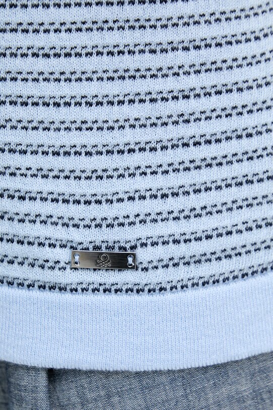 Bavlnené polo tričko United Colors of Benetton 1094K301J modrá