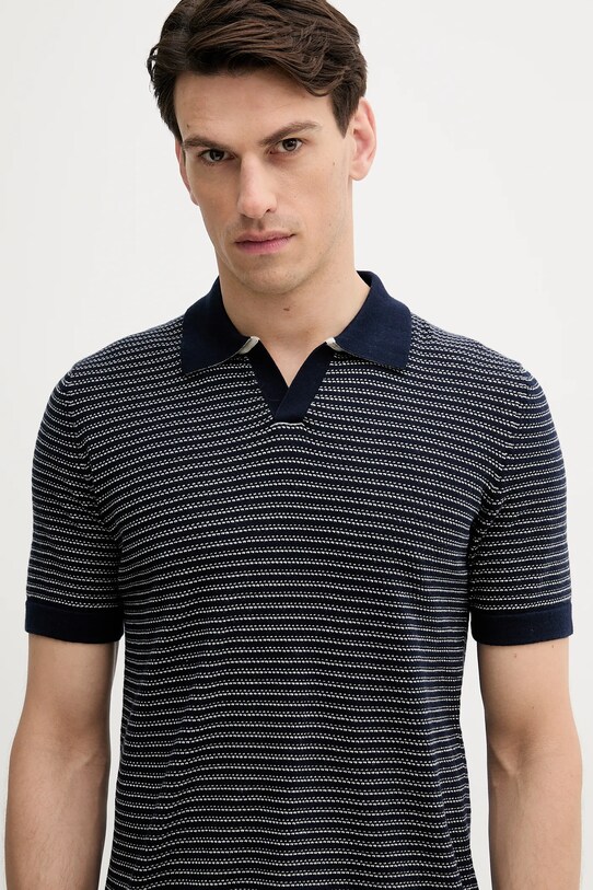 United Colors of Benetton polo de bumbac bleumarin 1094K301J