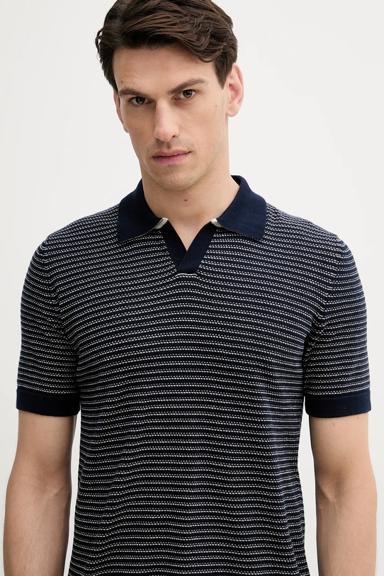 United Colors of Benetton polo bawełniane granatowy 1094K301J
