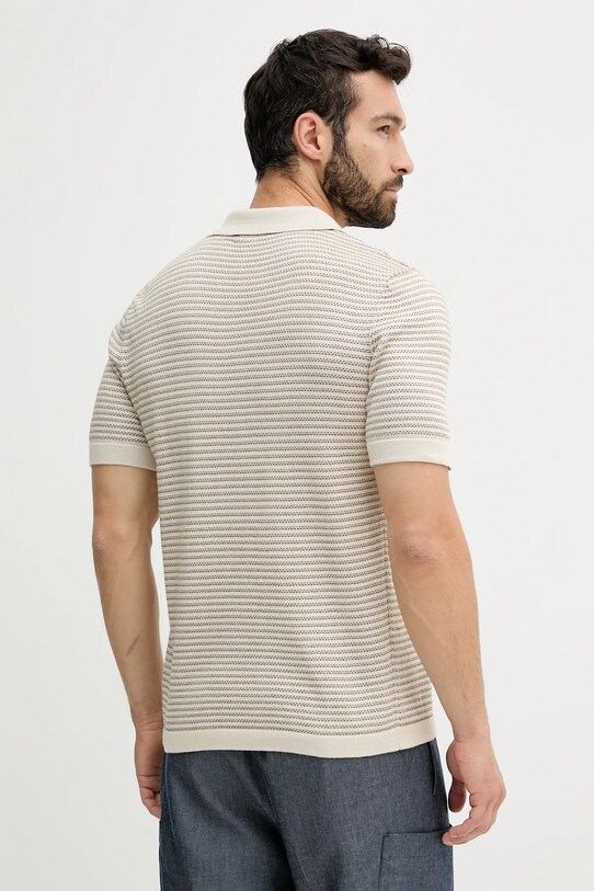 Oblečenie Bavlnené polo tričko United Colors of Benetton 1094K301J béžová