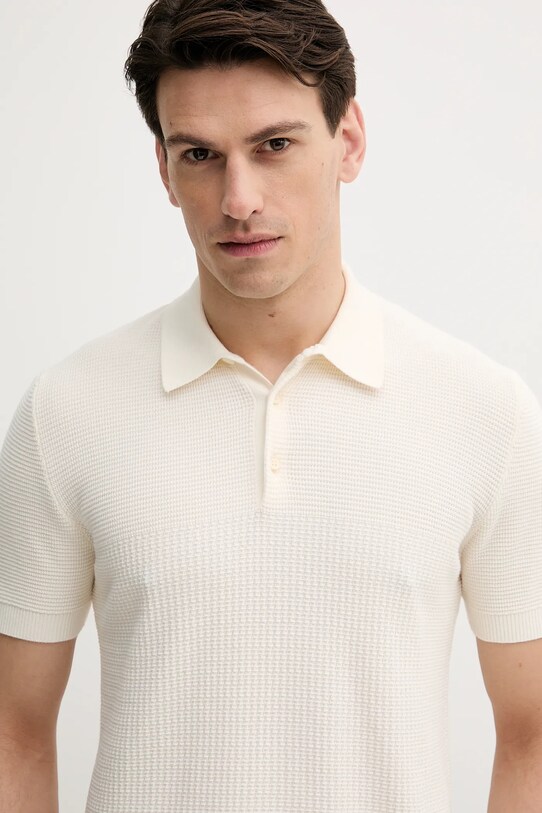 Bavlnené polo tričko United Colors of Benetton béžová 1198U301H