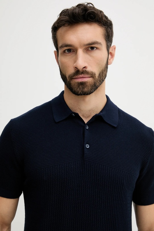 United Colors of Benetton polo de bumbac bleumarin 1198U301H