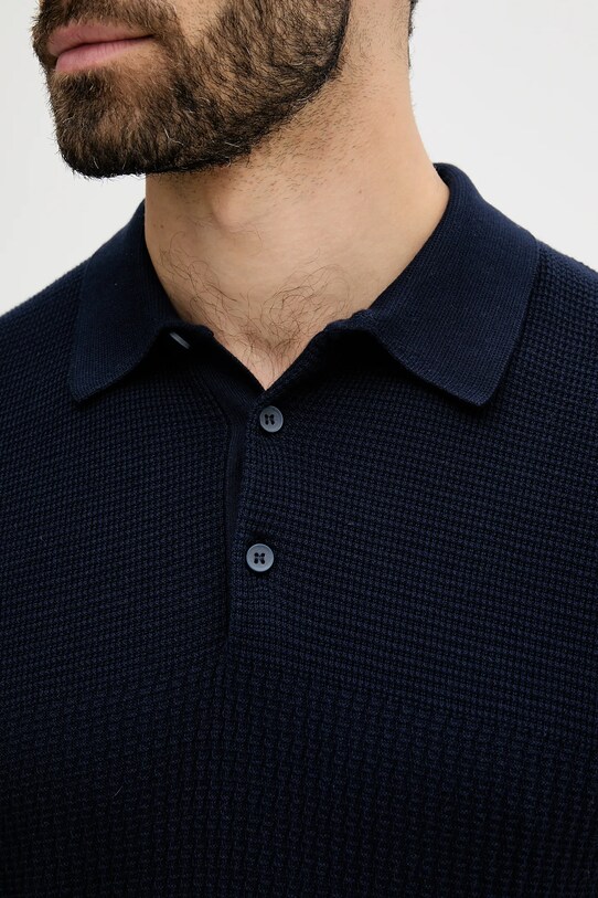 Bavlnené polo tričko United Colors of Benetton 1198U301H tmavomodrá