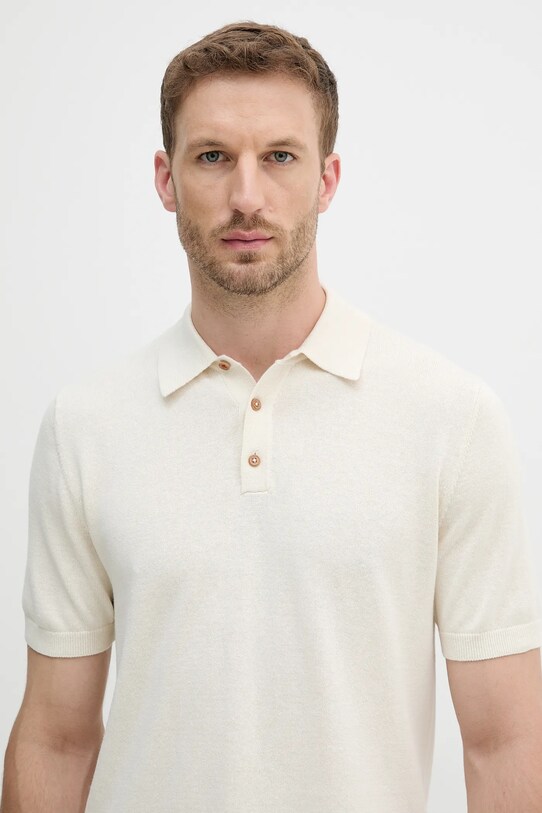 Polo tričko United Colors of Benetton béžová 14HAU301K