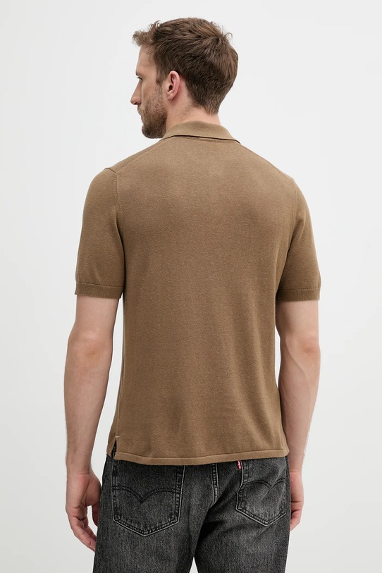 Oblečenie Polo tričko United Colors of Benetton 14HAU301K hnedá