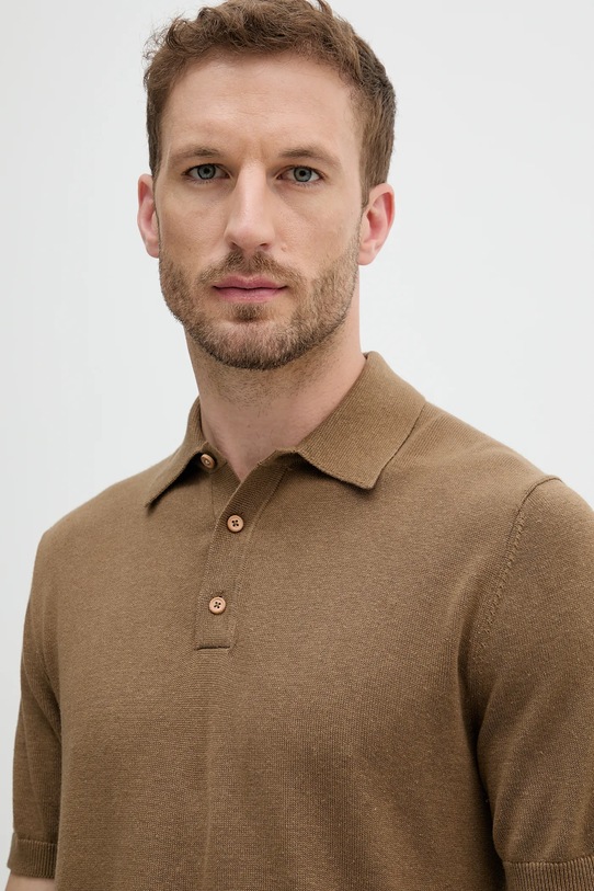 Поло United Colors of Benetton коричневий 14HAU301K