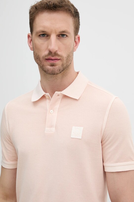 Bavlněné polo tričko United Colors of Benetton oranžová 3089U302D