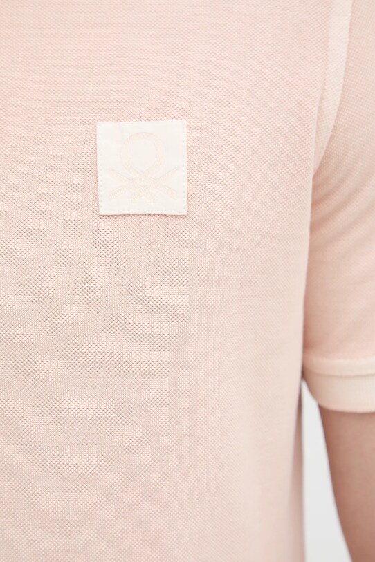 Bavlněné polo tričko United Colors of Benetton 3089U302D oranžová