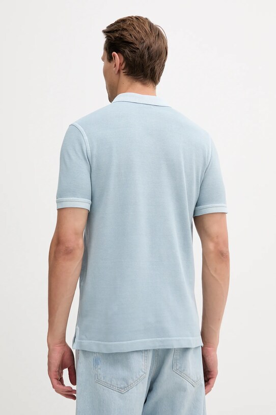 Bavlněné polo tričko United Colors of Benetton 3089U302D modrá SS25