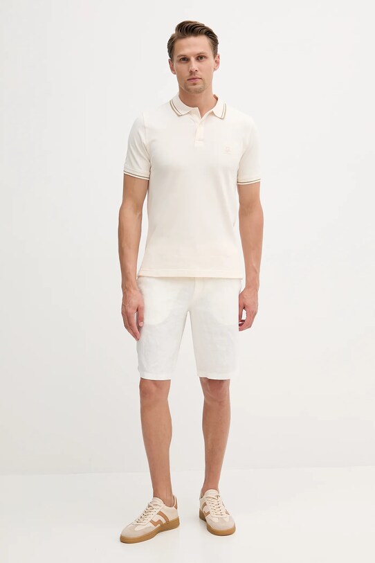 Polo tričko United Colors of Benetton 3F9HU302E béžová SS25