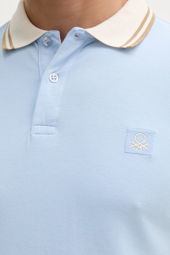 Polo tričko United Colors of Benetton 3F9HU302E modrá