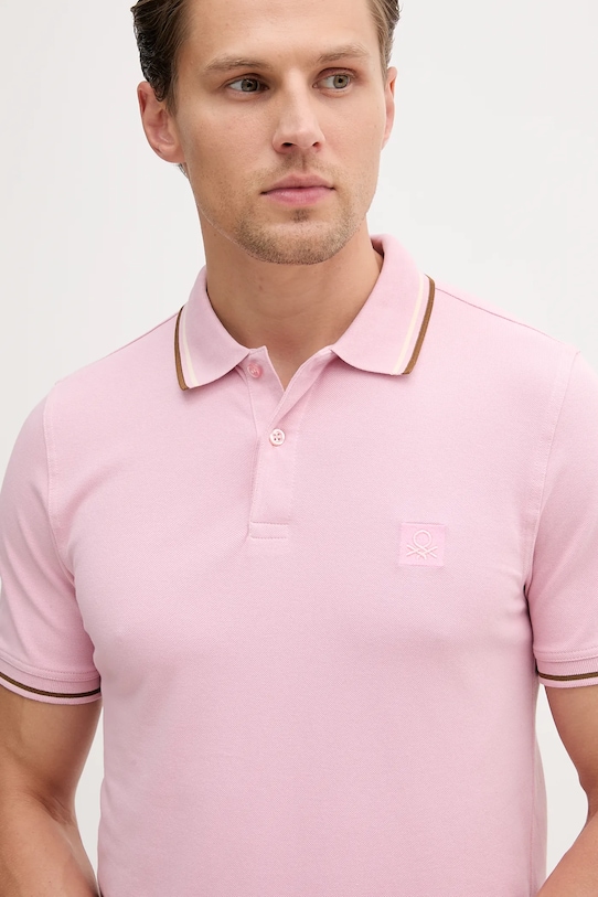 United Colors of Benetton polo różowy 3F9HU302E