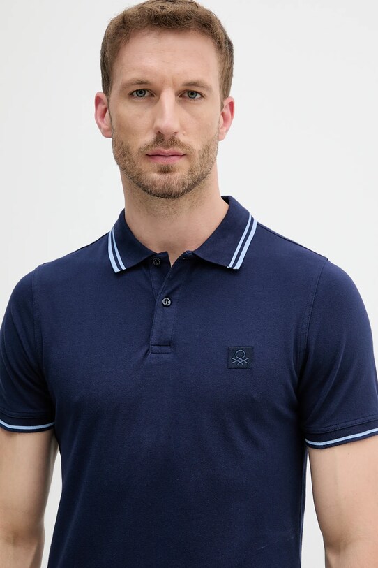 Polo tričko United Colors of Benetton tmavomodrá 3F9HU302E