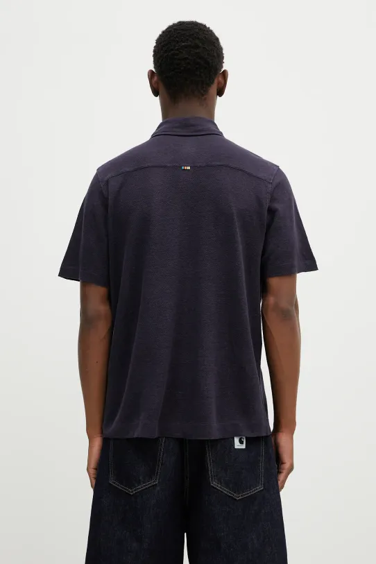 Дрехи Ленена тениска с яка Paul Smith M1R.446Z.P01764 тъмносин