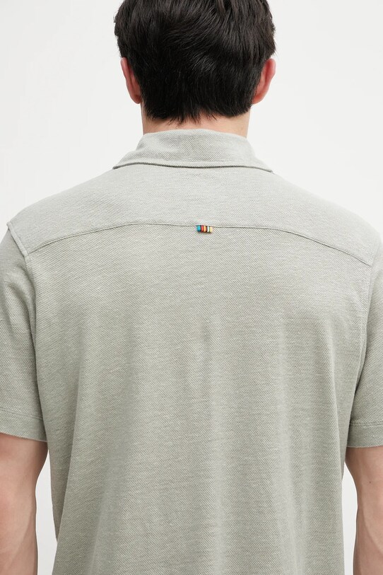 Lanena polo majica Paul Smith siva M1R.446Z.P01764