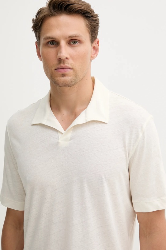 Sisley tricou polo din in bej 3D8FS300W