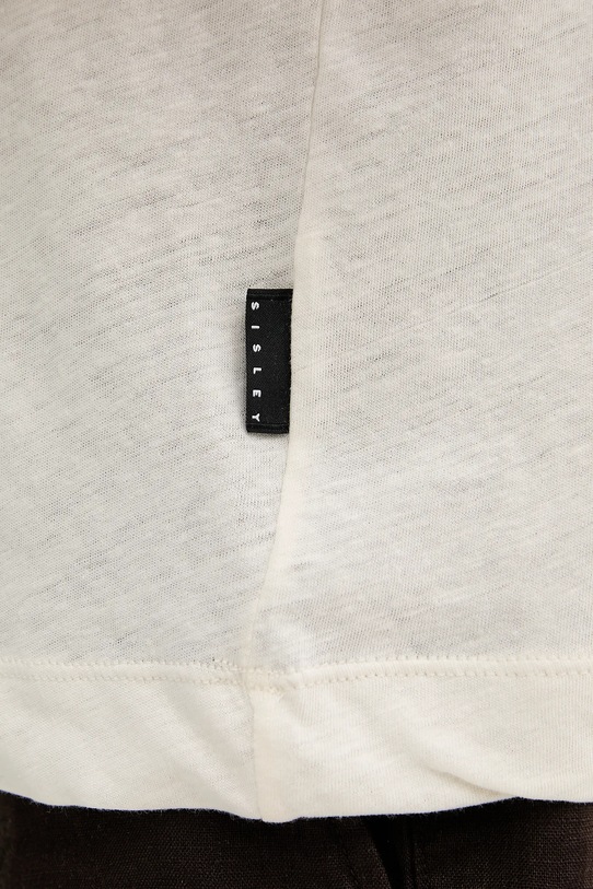 Sisley tricou polo din in 3D8FS300W bej