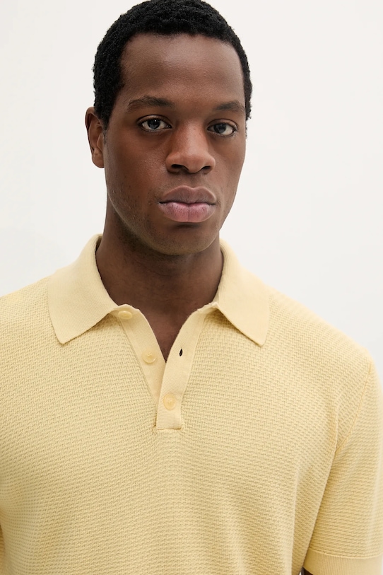 Sisley pamut póló sárga 1094S300M