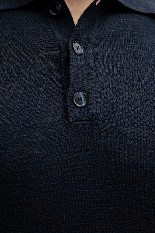 Sisley tricou polo din in 105GS300L bleumarin