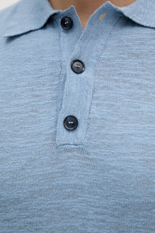 Sisley tricou polo din in 105GS300L albastru