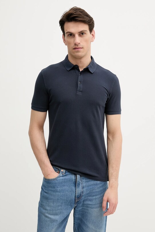 Sisley polo de bumbac regular bleumarin 3089S300T