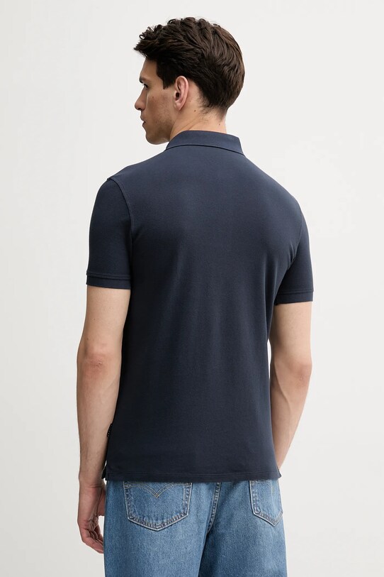 Îmbrăcăminte Sisley polo de bumbac 3089S300T bleumarin