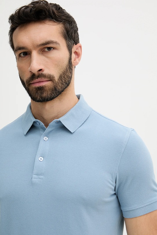 Sisley polo de bumbac albastru 3089S300T