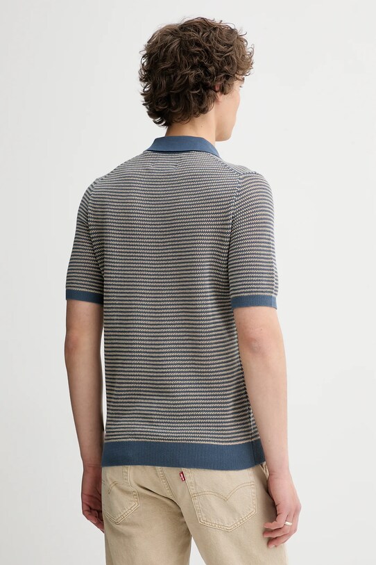 Îmbrăcăminte Marc O'Polo tricou polo din in 524505362054 albastru