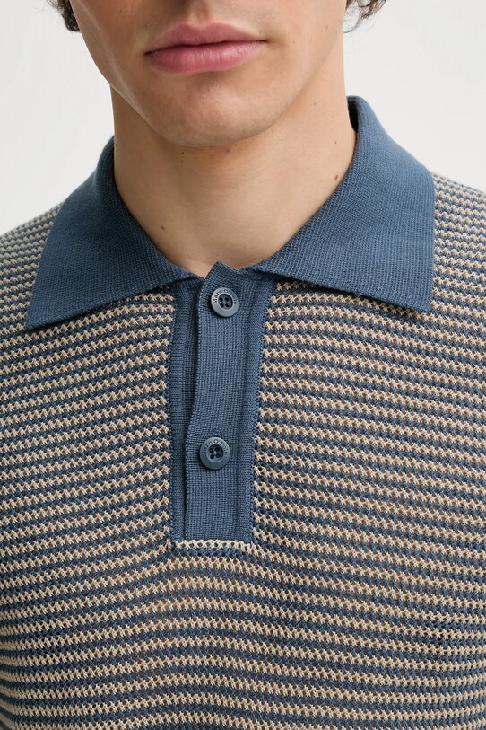 Marc O'Polo tricou polo din in 524505362054 albastru