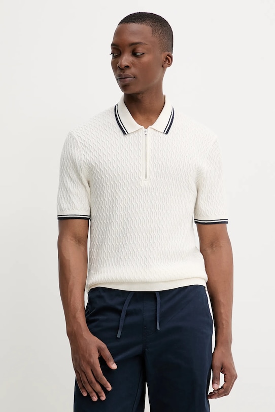 Abercrombie & Fitch tricou polo regular bej KI120.5086.100