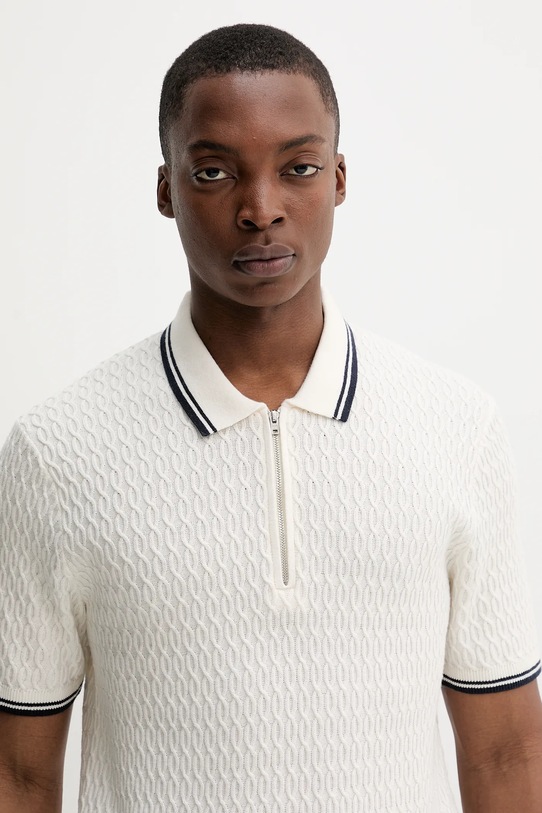 Abercrombie & Fitch tricou polo bej KI120.5086.100