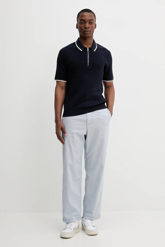 Abercrombie & Fitch polo KI120.5086.200 granatowy SS25