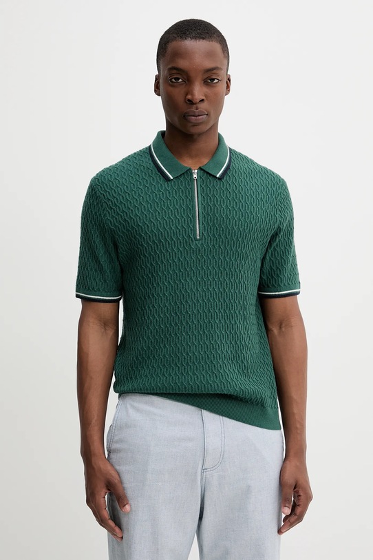 Polo tričko Abercrombie & Fitch hladký zelená KI120.5086.300