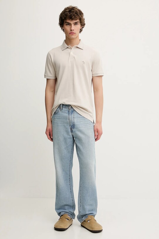 Abercrombie & Fitch polo KI124.5229.175 beżowy SS25