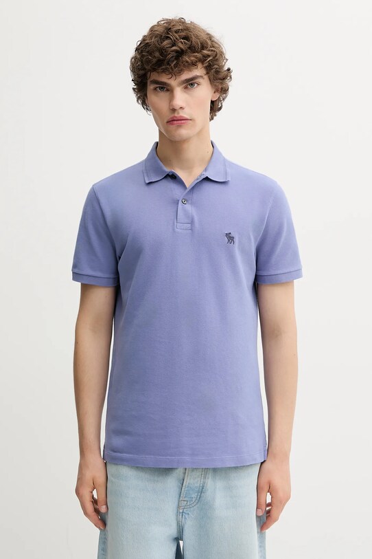 Abercrombie & Fitch polo z elastanem fioletowy KI124.5230.200