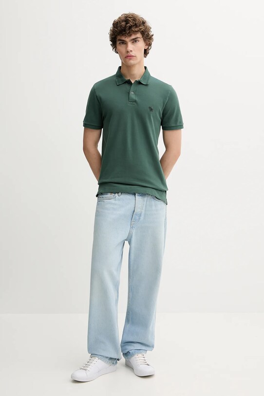 Abercrombie & Fitch polo KI124.5231.300 zielony SS25