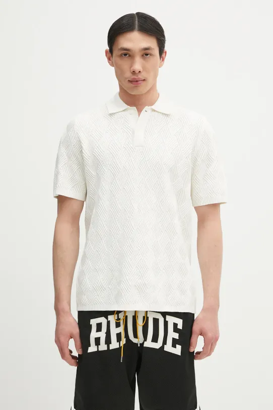 Поло Samsoe Samsoe Safinn гладкий бежевый M25100010