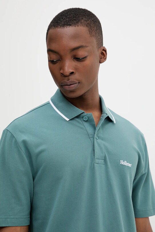 Hollister Co. tricou polo verde KI324.5199.230